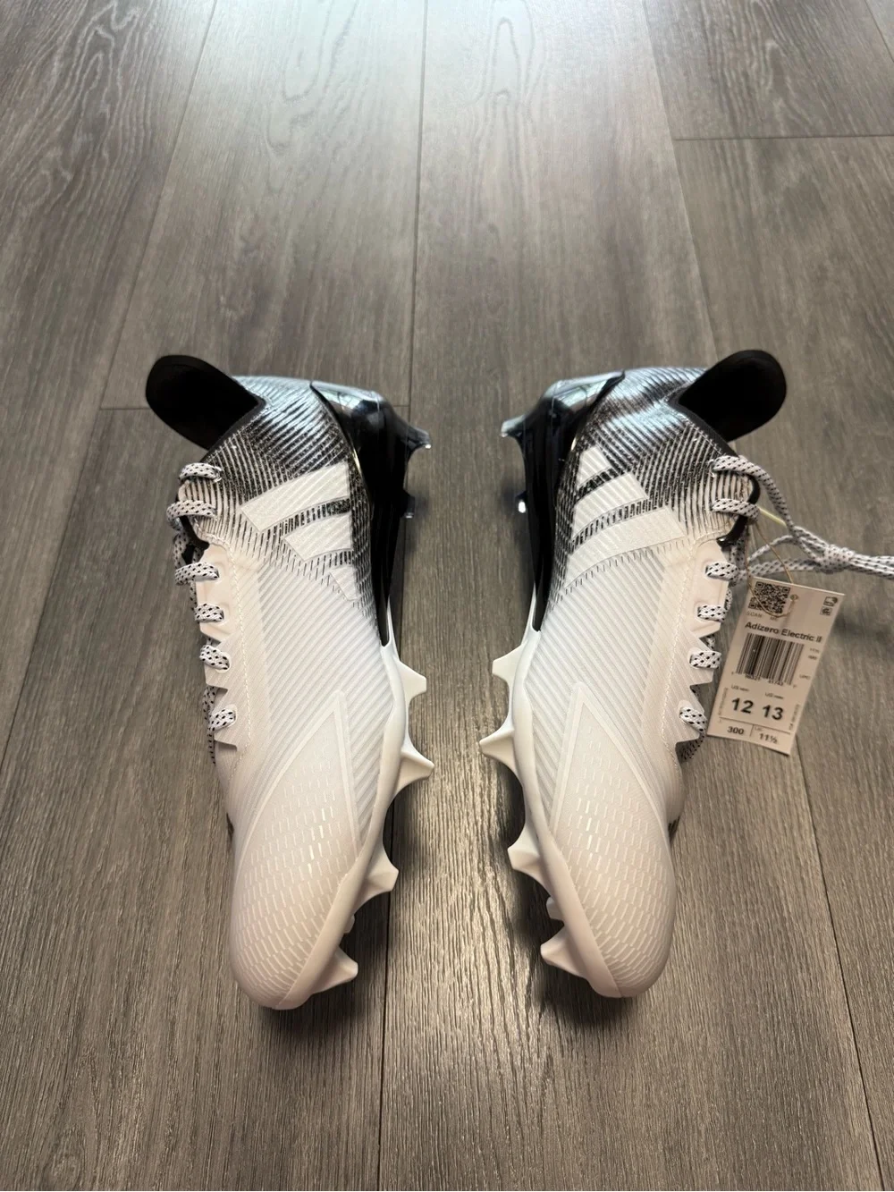Mens adidas Adizero Electric II American Football Cleats White JQ3962 Mens Sz 12